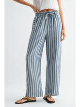 Load image into Gallery viewer, STRIPE WIDE LEG LINEN PANTS