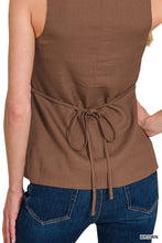 Load image into Gallery viewer, NAOMI LINEN TIE BACK VEST