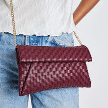 Load image into Gallery viewer, PRISCILLA WOVEN CLUTCH - WINE / MODA LUXE
