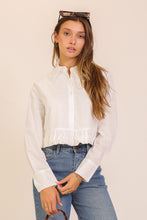 Load image into Gallery viewer, MILA RUFFLE HEM BUTTON DOWN