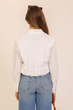 Load image into Gallery viewer, MILA RUFFLE HEM BUTTON DOWN