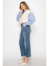 Load image into Gallery viewer, ECO FABRIC HIGH RISE STRAIGHT LEG JEANS
