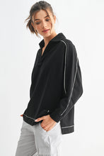 Load image into Gallery viewer, COASTLINE COLLARED PULLOVER