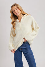 Load image into Gallery viewer, BLAIRE HALF ZIP HOODIE SWEATER