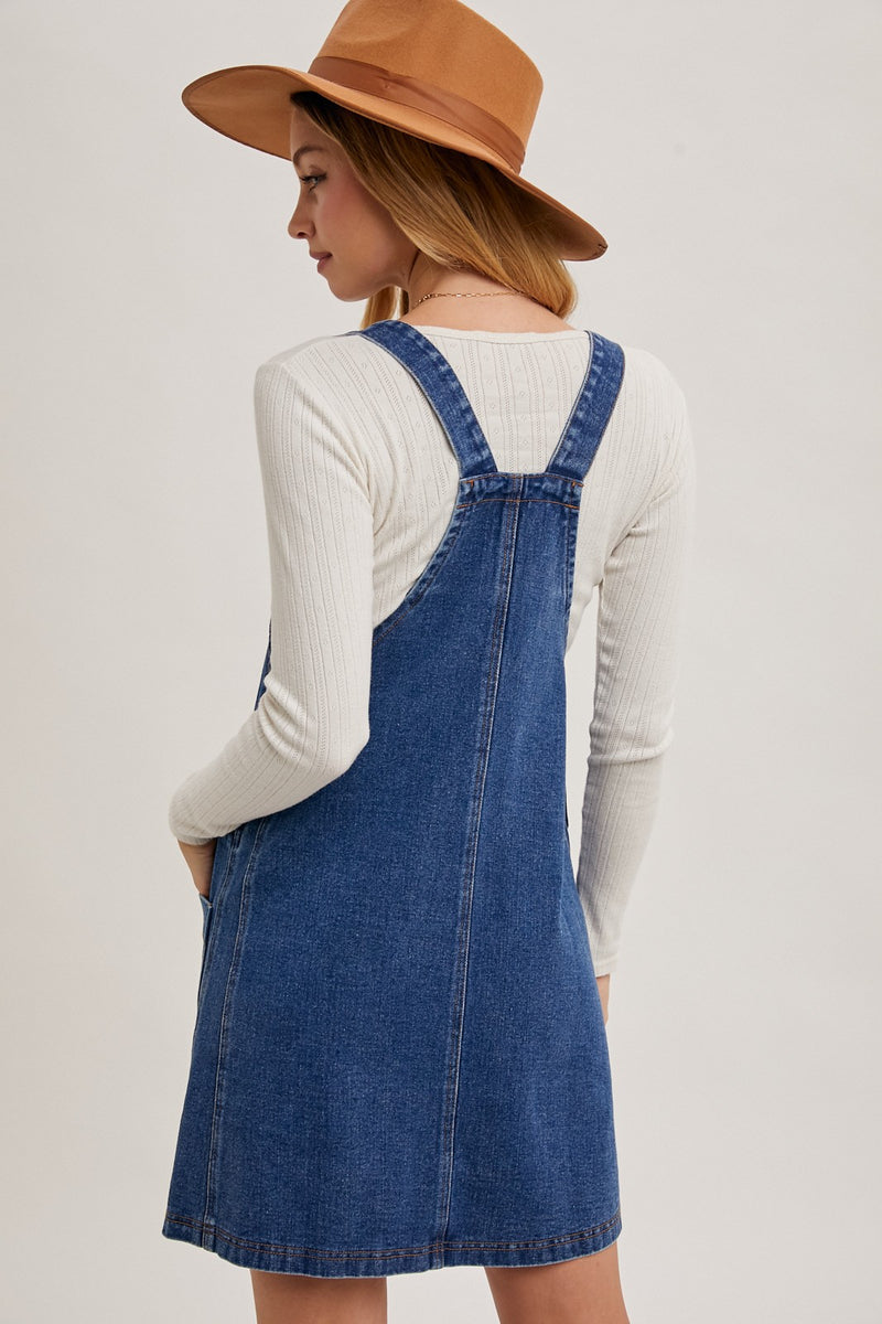 overalls mini dress Denim Overall Dress MED.WASH / M
