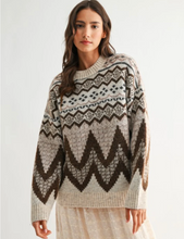 Load image into Gallery viewer, NORDIC CHEVRON SWEATER