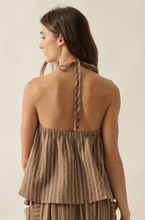 Load image into Gallery viewer, CRINKLE COTTON A LINE HALTER TOP