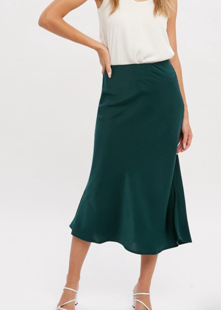 FINAL SALE MIDI SILK SKIRT O.M.GIGI