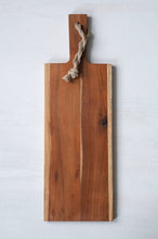 Load image into Gallery viewer, WOOD BOARD WITH BRAIDED HANDLE
