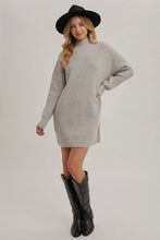 Load image into Gallery viewer, Mock Neck Sweater Mini Dress
