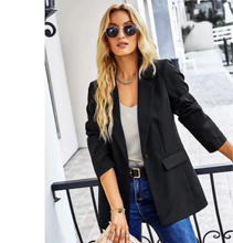 Load image into Gallery viewer, BLACK ESSENTIAL BLAZER
