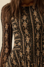 Load image into Gallery viewer, JOVI DROP WAIST MESH MIDI DRESS
