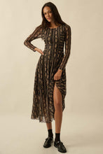 Load image into Gallery viewer, JOVI DROP WAIST MESH MIDI DRESS
