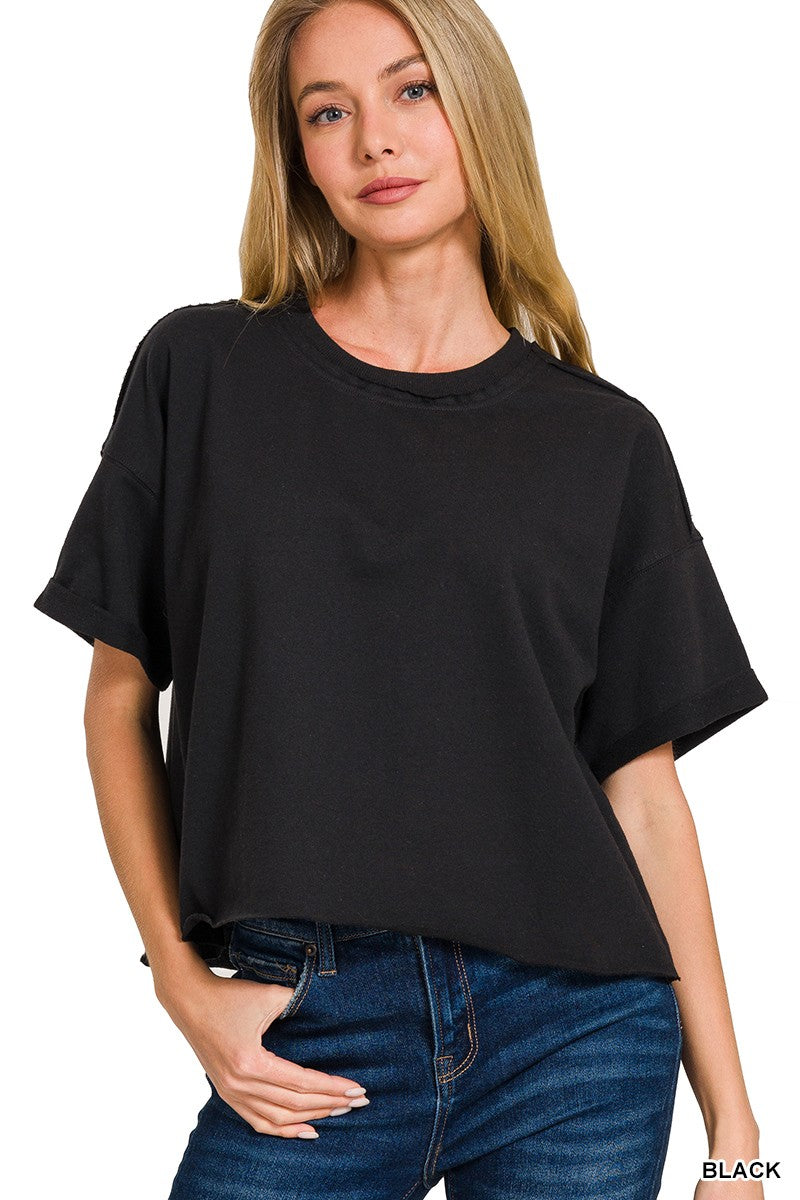 FRENCH TERRY BOX TEE