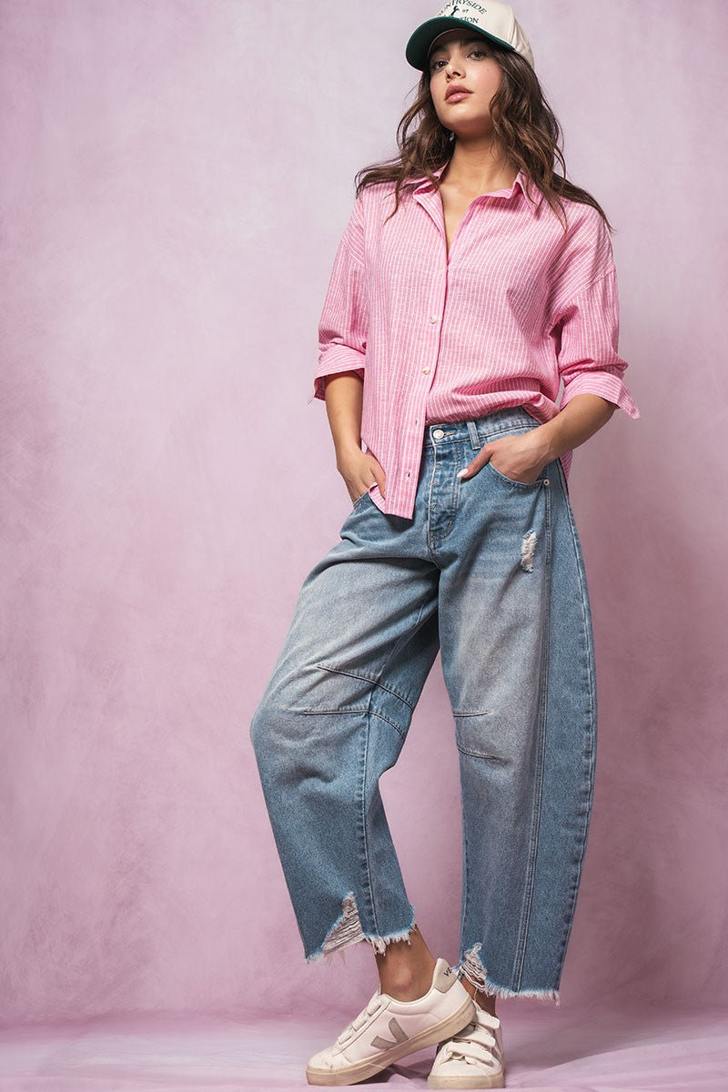 CAPRI LINEN BUTTON DOWN // 2 COLORS