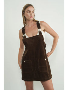 SOPHIE CORDUROY OVERALL MINI DRESS