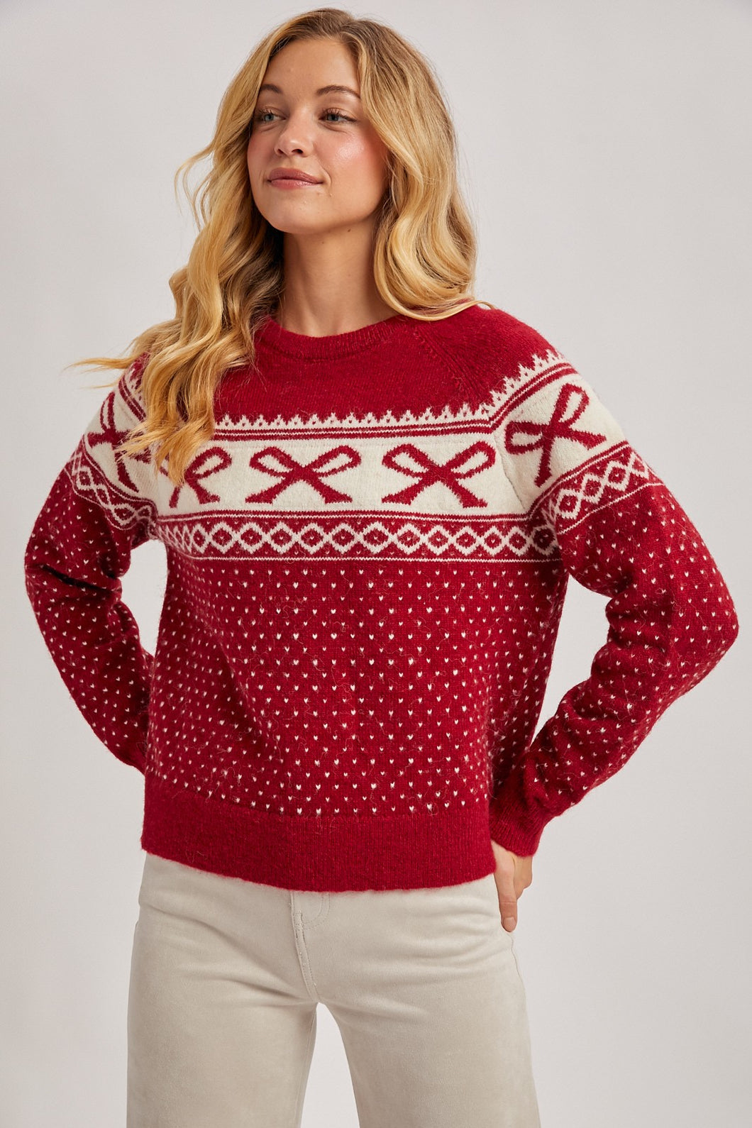 HOLIDAY BOW SWEATER