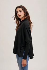 MOCK NECK DOLMAN SLEEVE TOP