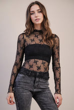 Load image into Gallery viewer, QUINN SHEER LACE TOP // 2 COLORS
