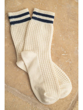 Load image into Gallery viewer, LUXE WAFFLE KNIT STRIPE SOCKS // 3 COLORS

