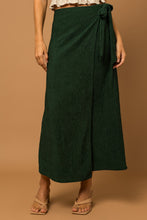 Load image into Gallery viewer, WRAP TIE TEXTURED MIDI SKIRT
