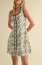 Load image into Gallery viewer, LOLA CROCHET BUTTON DOWN MINI DRESS
