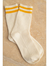 Load image into Gallery viewer, LUXE WAFFLE KNIT STRIPE SOCKS // 3 COLORS
