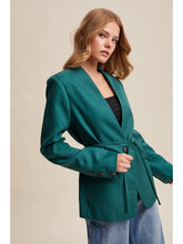 Load image into Gallery viewer, BELTED HOUNDSTOOTH BLAZER
