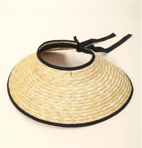 STRAW WEAVE FASHION VISOR