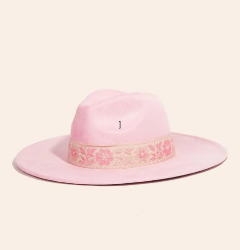 FLOWER RIBBON FEDORA HAT