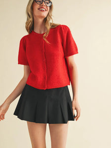 MAE PUFF SLEEVE SWEATER CARDIGAN