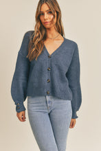 Load image into Gallery viewer, PUFF SLEEVE V NECK CARDI
