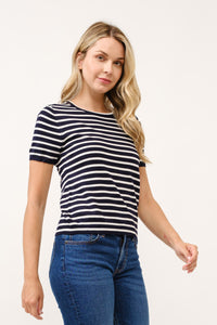 LUXE STRIPE CREW NECK // 2 COLORS