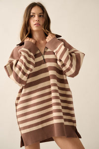 QUINN STRIPE SWEATER DRESS