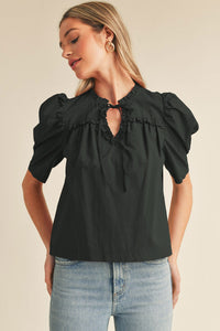 RUFFLED PUFF SLEEVE