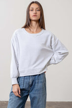 Load image into Gallery viewer, DROP SHOULDER RAW EDGE KNIT TOP
