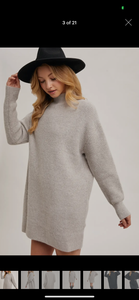 Mock Neck Sweater Mini Dress