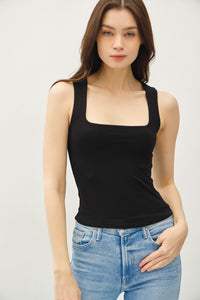 BEST SELLING SQUARE NECK TANK // 2 COLORS