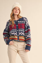Load image into Gallery viewer, FAIR ISLE CARDI SWEATER
