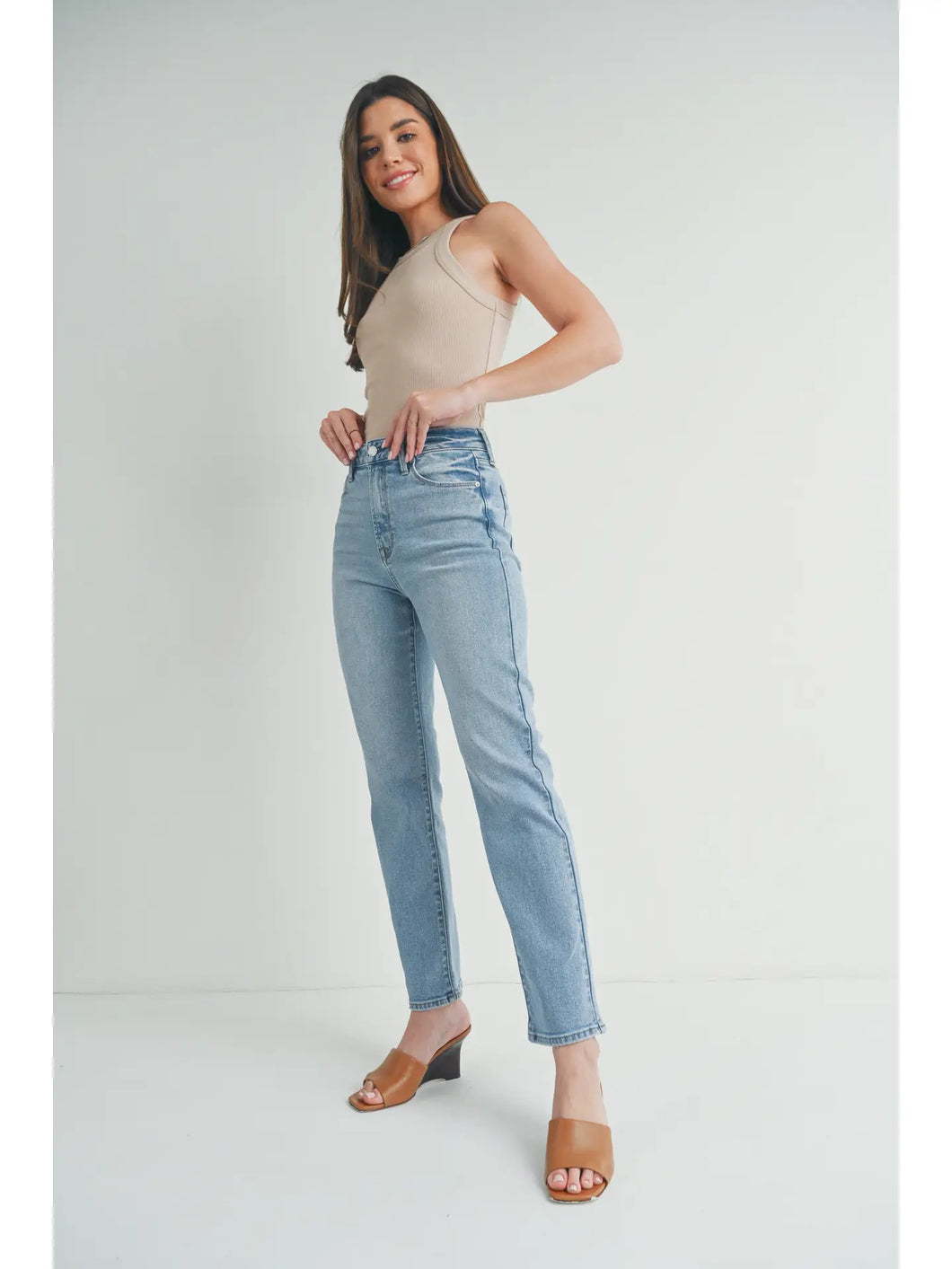 CLARA STRAIGHT LEG LIGHT DENIM-JBD