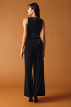 Load image into Gallery viewer, WIDE LEG VELVET JUMPSUIT
