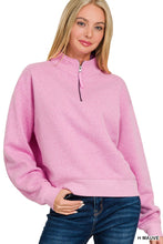 Load image into Gallery viewer, HALF ZIP FLEECE SWEATSHIRT // 2 COLORS
