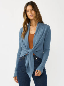 WAFFLE KNIT WRAP SWEATER // 2 COLORS