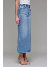 Load image into Gallery viewer, PEYTON SIDE SLIT STRETCH MIDI SKIRT
