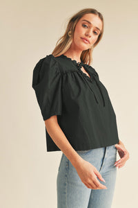 RUFFLED PUFF SLEEVE