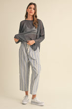 Load image into Gallery viewer, RELAXED WIDE LEG STRIPED PANTS
