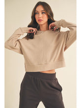 Load image into Gallery viewer, CLASSIC RIBBED CROP HOODIE
