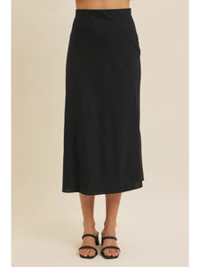LINEN BLEND BIAS CUT MAXI