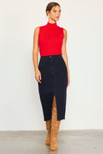 Load image into Gallery viewer, FRONT SLIT MAXI DENIM SKIRT
