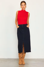 Load image into Gallery viewer, FRONT SLIT MAXI DENIM SKIRT
